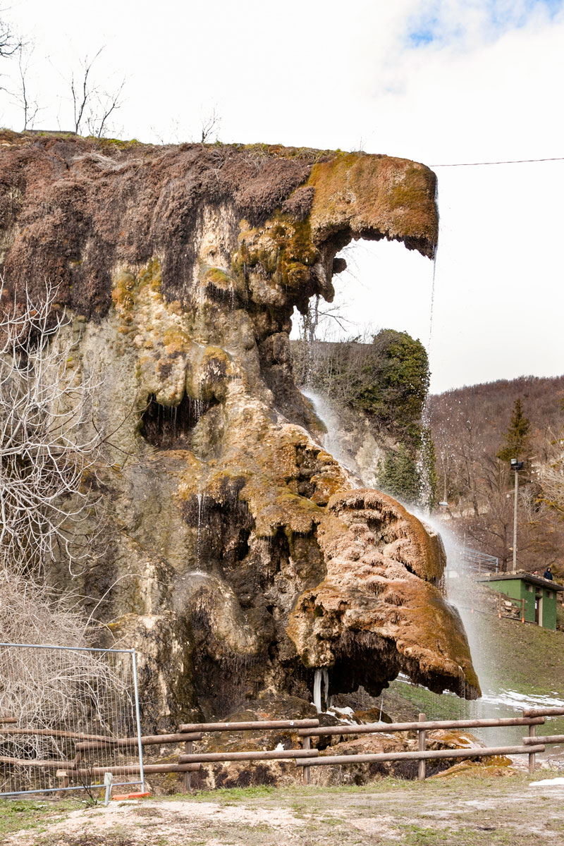 Profilo della cascata a San Cristoforo Labante