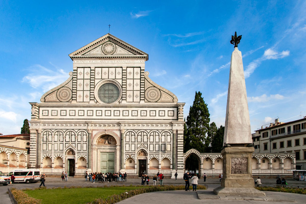 Facciata della Basilica di Santa Maria Novella a Firenze