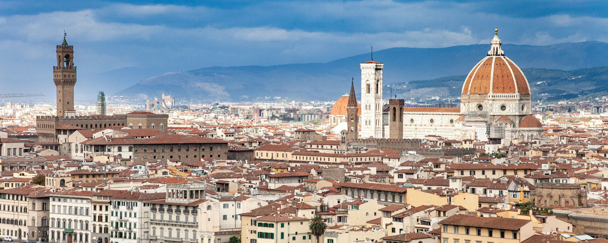 Firenze - Palazzo Vecchio e Cattedrale di Santa Maria del Fiore visti da piazzale Michelangelo