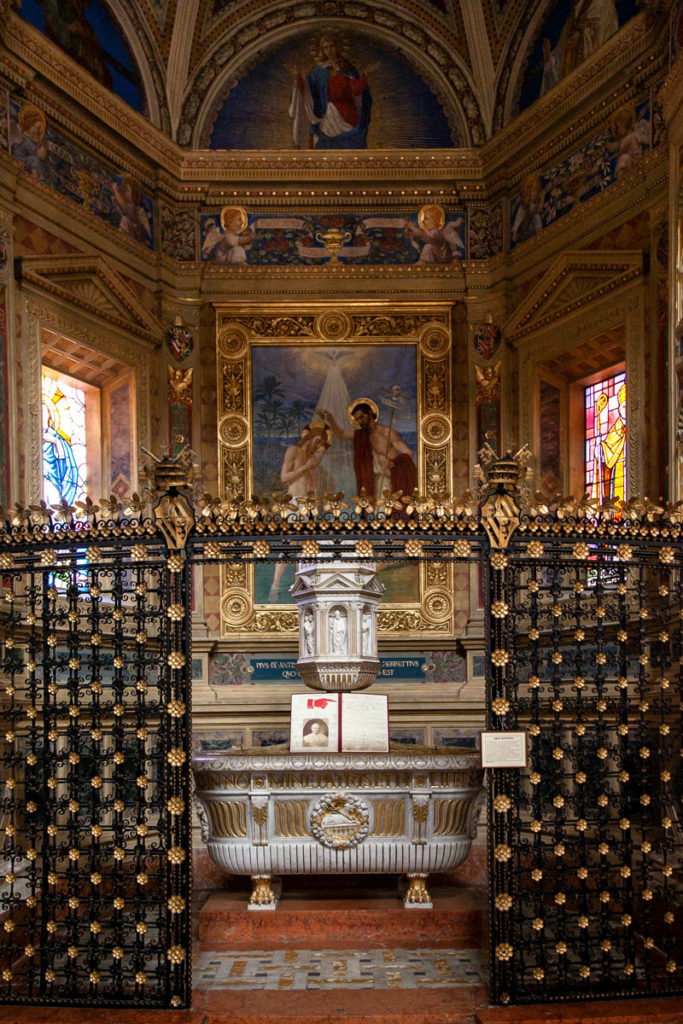Cappella dedicata al papa Pio IX con fonte battesimale - Duomo di Senigallia