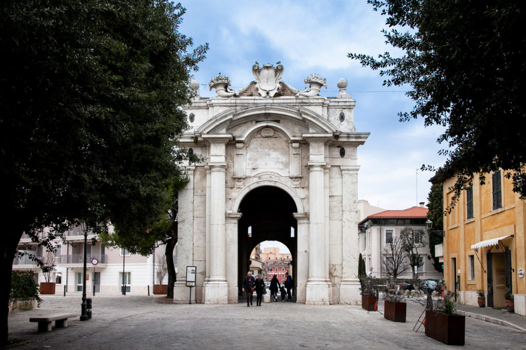 Porta Lambertina vista internamente - Pietra di Istria - Senigallia