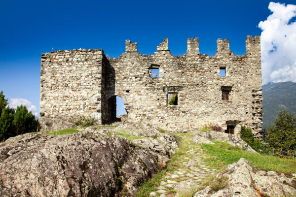 Merletti e resti storici di Castel Grumello - Valtellina