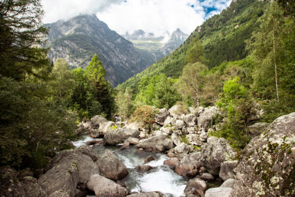 Trekking nella Val di Mello - Torrente natura e montagne
