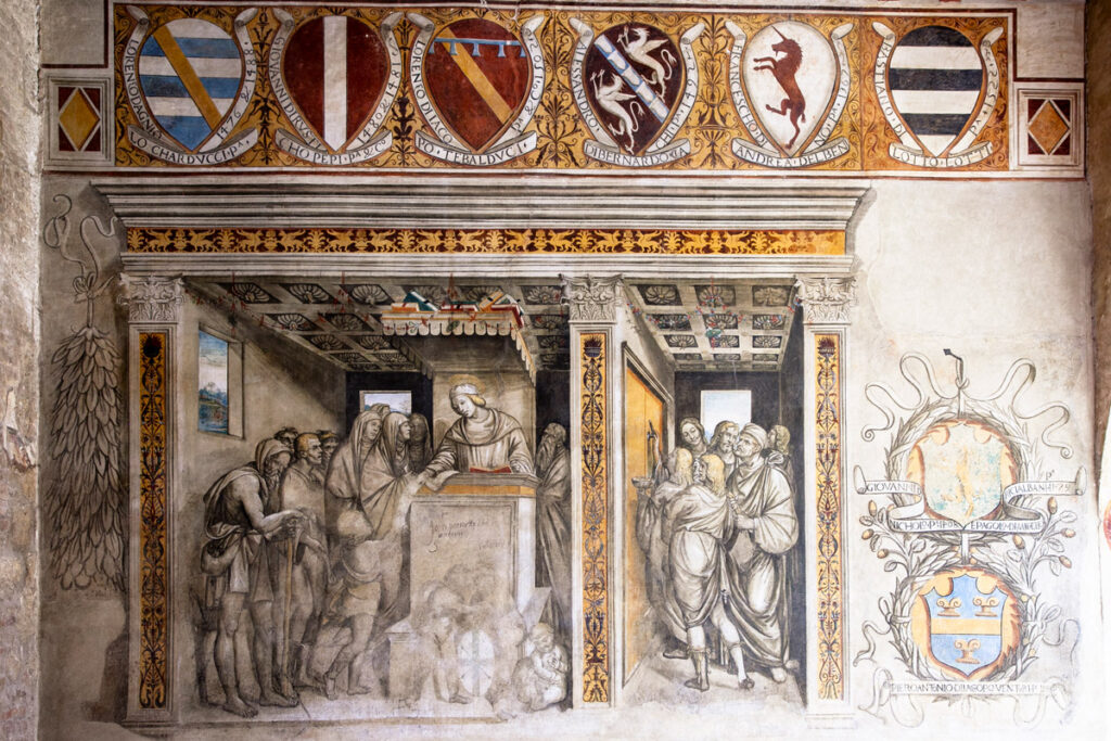 Affresco di Sant'Ivo che amministra la Giustizia - 1507