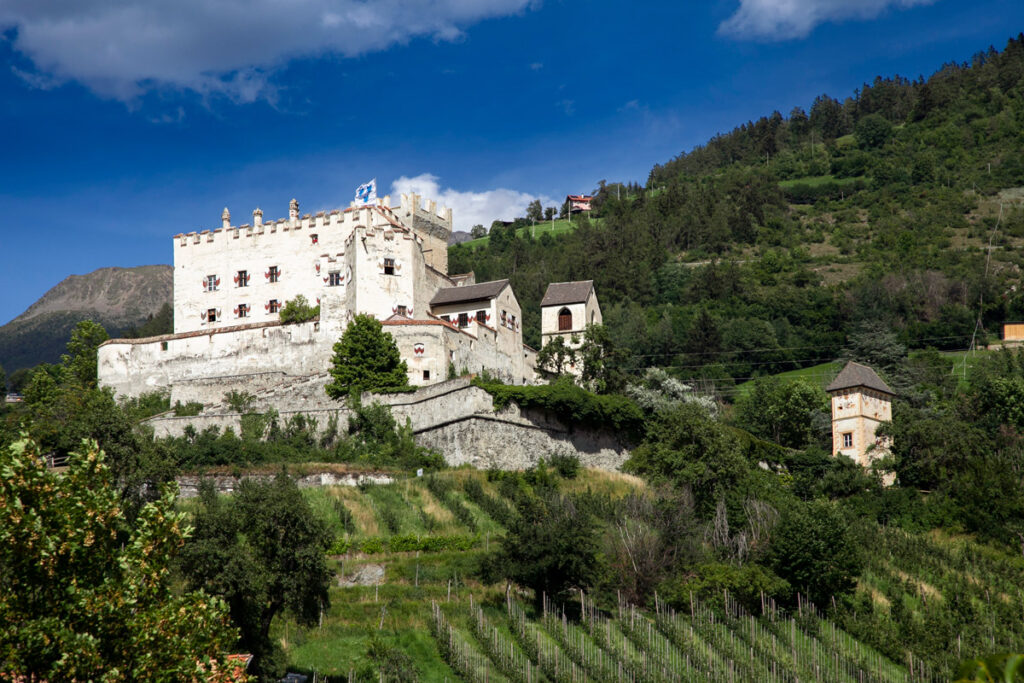 Castel Coira tra la vegetazione