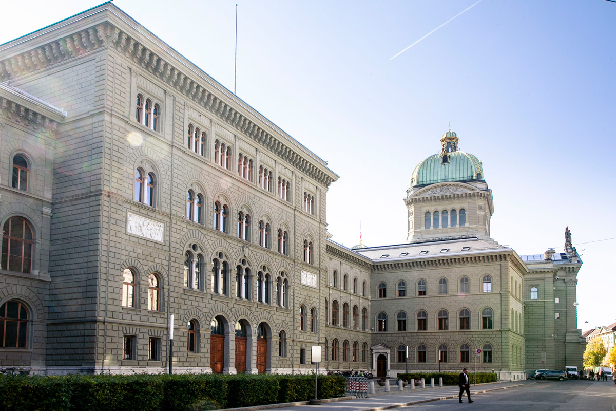 Ala laterale e parte centrale del palazzo federale - Governo svizzero