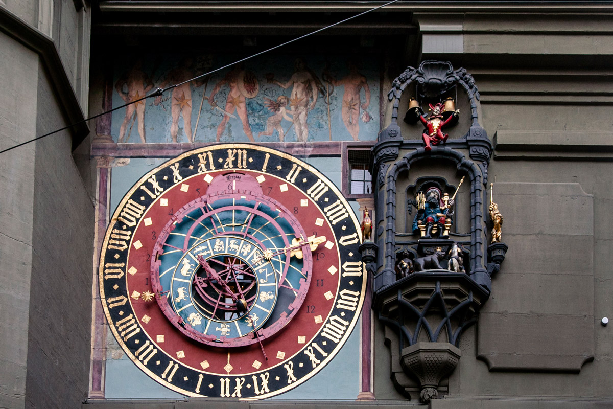 Complesso orologio astronomico sulla torre dell Orologio di Berna - Zytglogge