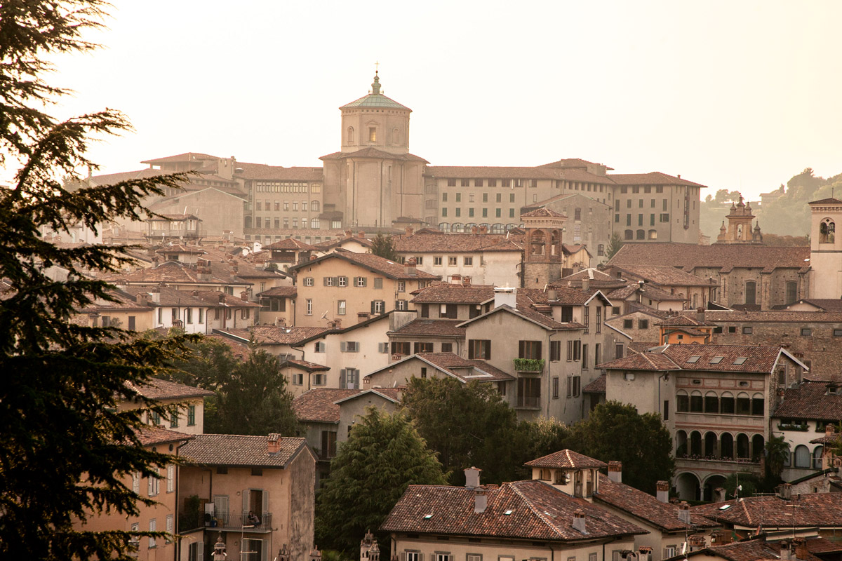 Panorama sul centro storico di Bergamo