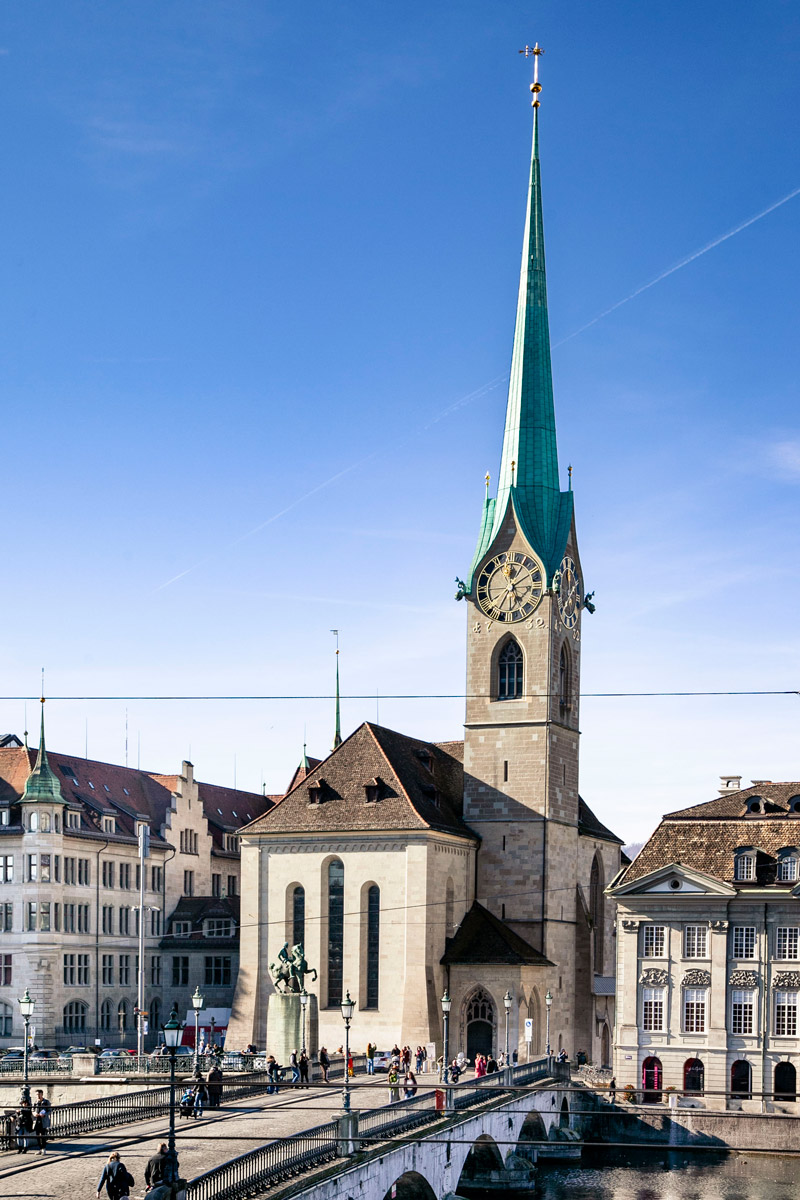 Campanile e abside della Fraumunster di Zurigo