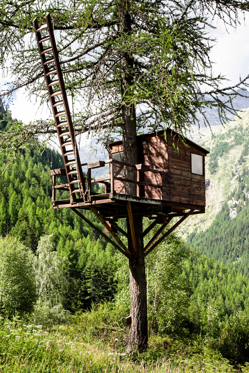 Casa sull'albero durante il trekking