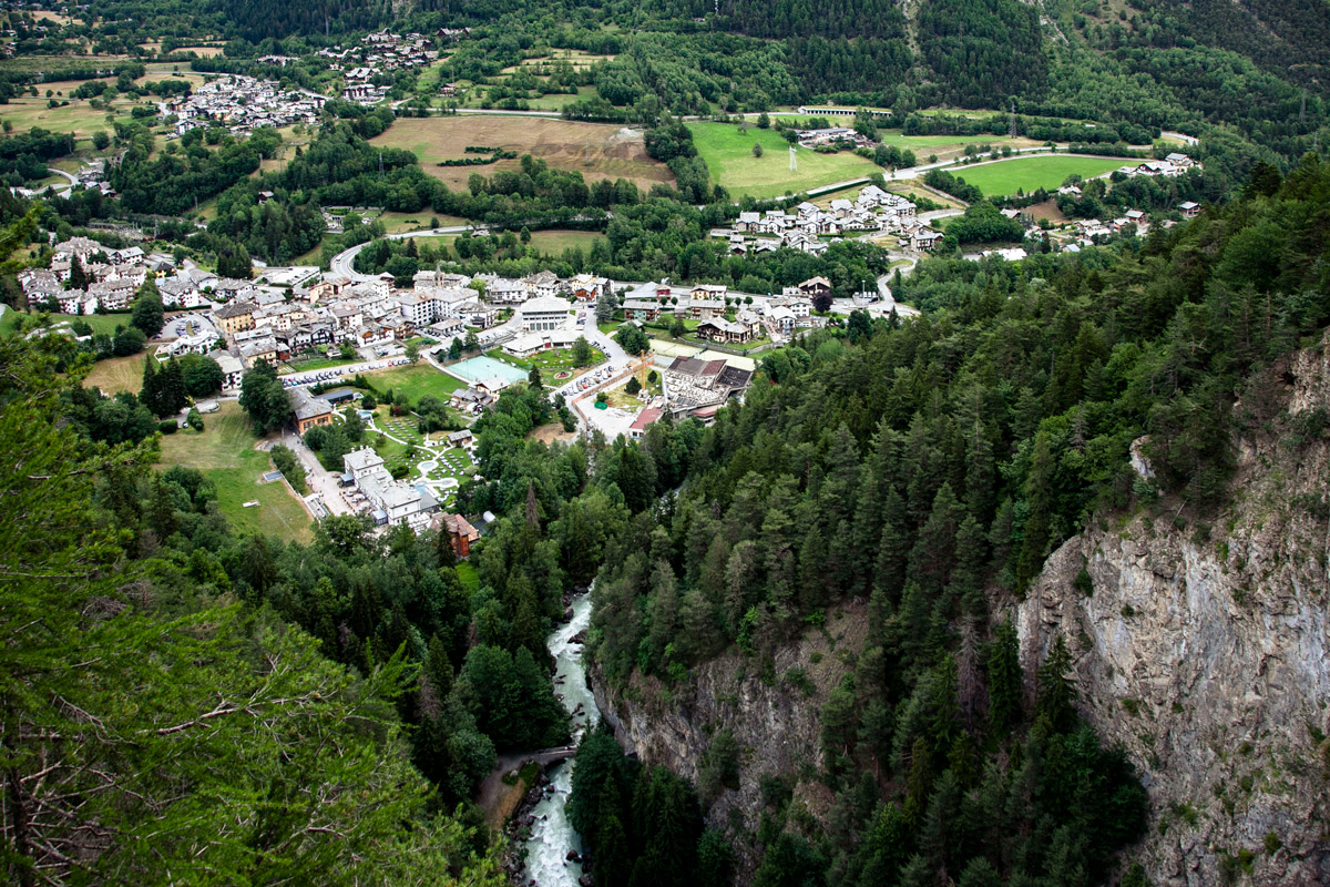 Panorama sul centro cittadino di Pré-Saint-Didier - Terme, trekking e natura