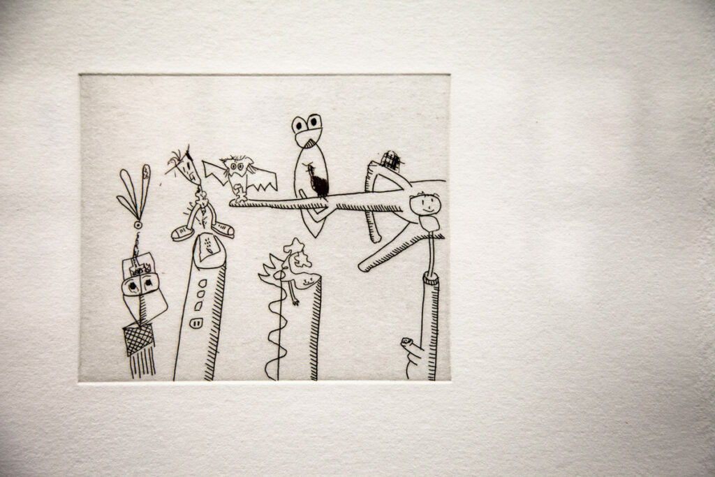 Acquaforte su carta di Keith Haring e Sean Kalish - 1990