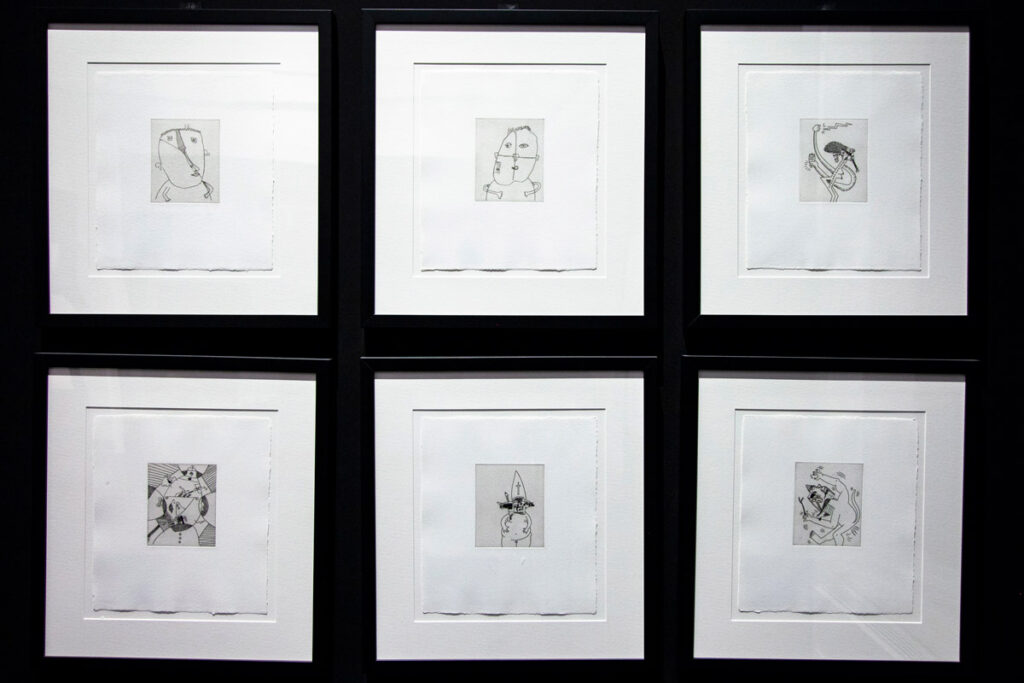 Kalish Suite - Serie in cui Keith Haring collabora con bambino - Acquaforte su carta del 1990