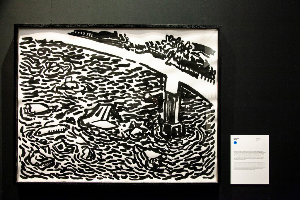 Opera di Kermit Oswald appartenuta a Keith Haring - Inchiostro su carta del 1984