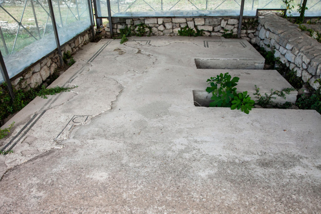 Resti archeologici delle case nel foro romano - mosaici pavimentali