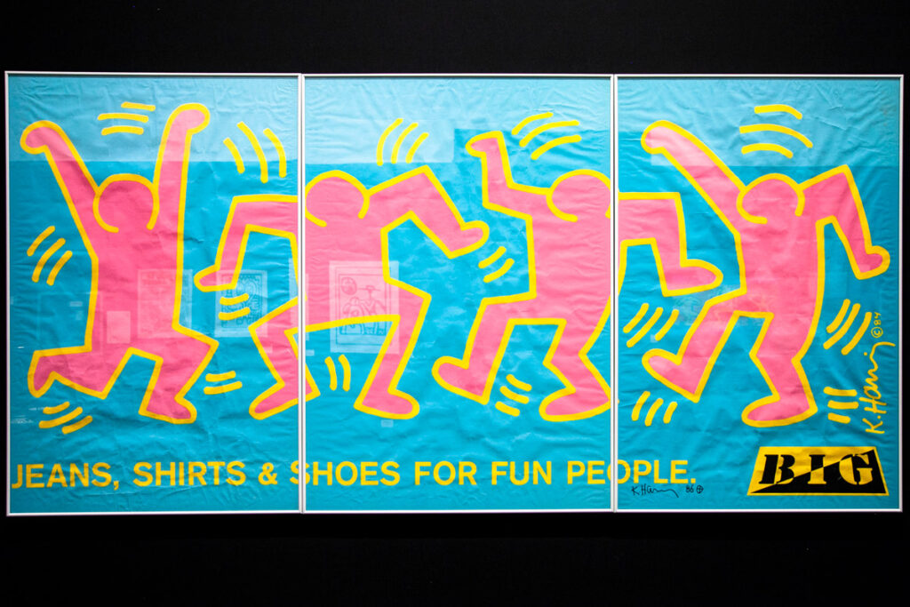 Trittico per campagna pubblicitaria del 1982 - Incarichi Pubblicitari di Keith Haring
