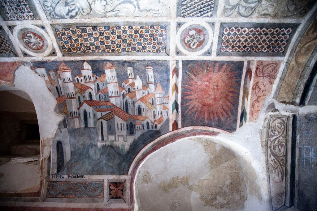 Città di Betlemme affrescata nella cripta della chiesa di Sant'Angelo in Grotte