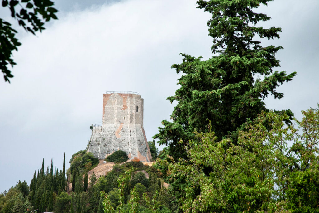 Rocca di Tentennano sul borgo di Rocca d'Orcia