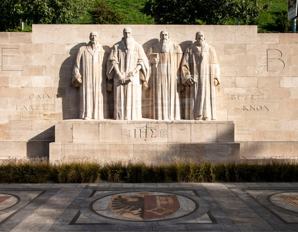 Muro dei Riformatori di Ginevra - Statue di Farel, Calvino, di Beza e Knox