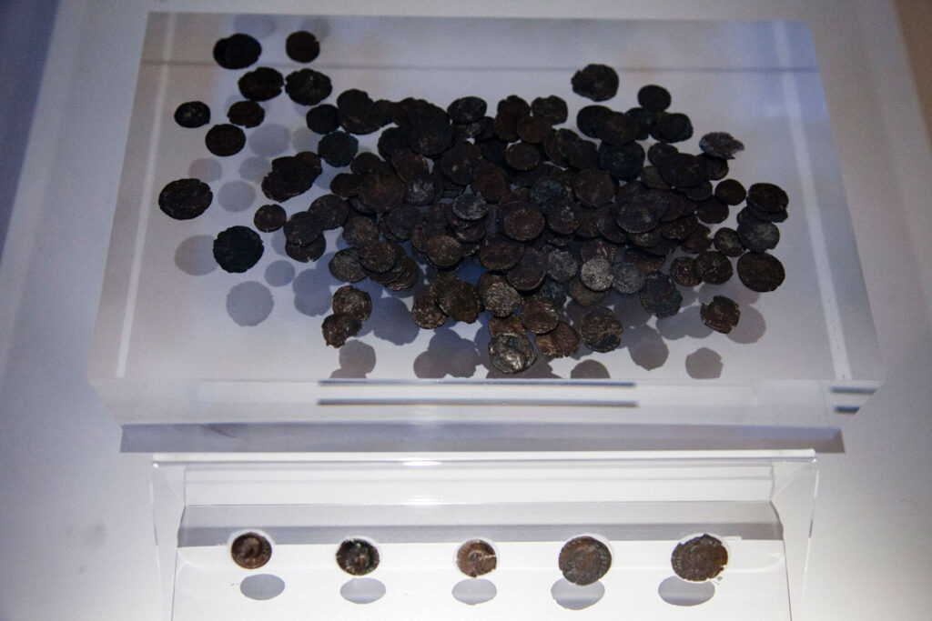 Monete trovate sulla nave romana - Museo Delta Antico