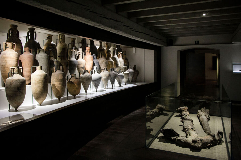 Resti della nave romana di Spinea nel museo Delta Antico