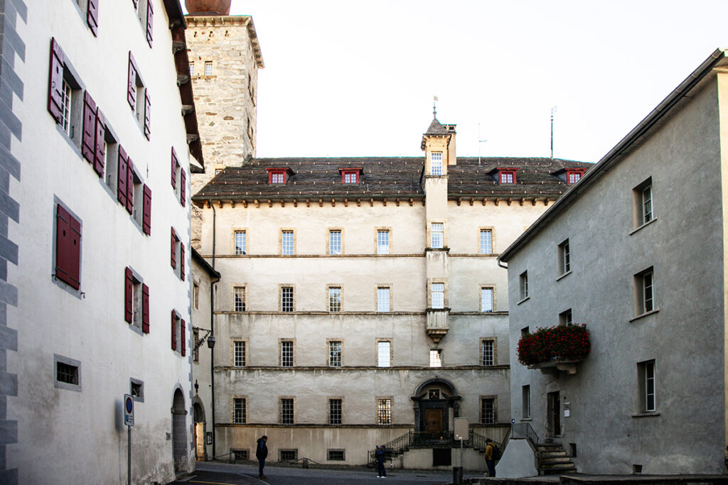 Facciata del castello Stockalper