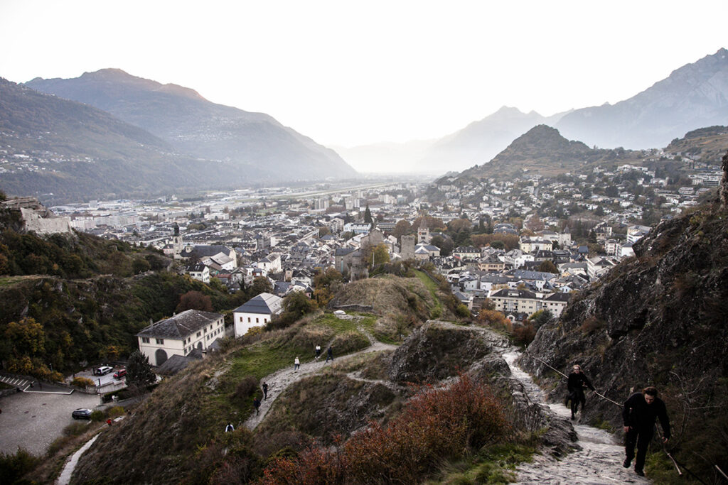 Panorama su centro storico di Sion - Canton Vallese